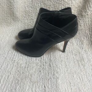 VIA SPIGA  leather black Ankle heel Boots side zipper SZ9.5M